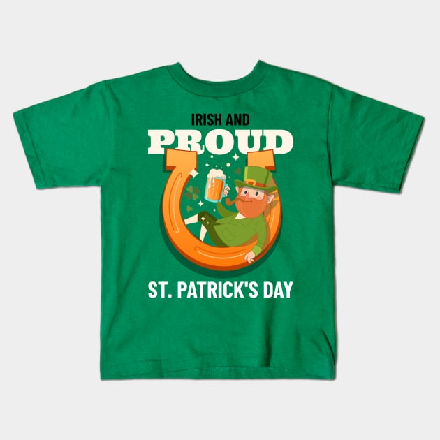 Irish and proud Kids T-Shirt by CoffeeBrainNW